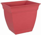 The HC Companies Eclipse Square Plastic Planter w/Attached Saucer - Image 9
