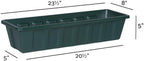 Root & Vessel Poly-Pro Plastic Flower Box Planter, Hunter Green - Image 3
