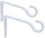 White Hanging Plant Bracket 6inch Metal Plant Hook Shepherds Hook Decorative by QIEGL