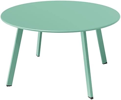 Grand Patio Round Steel Patio Coffee Table, Weather Resistant Outdoor Large by GrandPatio
