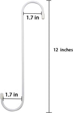 6 Pack 12 inch Extra Large S Hooks White Heavy Duty Plant Hanging Hooks Long S - Image 2