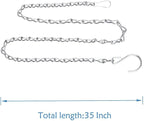 YINGFENG 4 Pack 35 Inch Silver Hanging Chain - Image 4