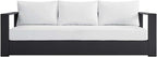 Modway Tahoe Aluminum Outdoor Patio Sofa in Gray White - Image 2