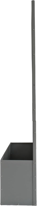 Oakland Living 6 ft. X 4 ft. Grey Freestanding Metal Privacy Screen Room Divider - Image 5