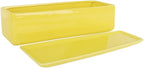 Vencer 14 Inch Rectangular Modern Minimalist Ceramic Succulent Planter Pot - Image 3
