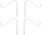 5 Inch Cast Iron Plant Hook – White Wall Mounted Hanging Bracket by HERNGEE