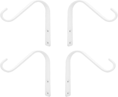5 Inch Cast Iron Plant Hook – White Wall Mounted Hanging Bracket by HERNGEE