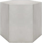 COSIEST Concrete Accent Table, Hexagon Patio Side Table 14.5''Wx12''H, Modular - Image 7