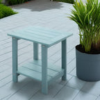 Double Adirondack Side Table Weather Resistant, Outdoor Rectangular End Table - Image 2