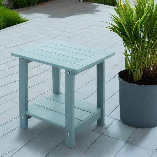 Double Adirondack Side Table Weather Resistant, Outdoor Rectangular End Table - Image 2
