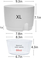 Self Watering Planter for Indoor Plants, 2 Pack 9.3 Inch Flower Pot Modern - Image 6