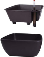 Vencer 10.8 Inch Plastic Square Self Watering Planter, Water Indicator - Image 3