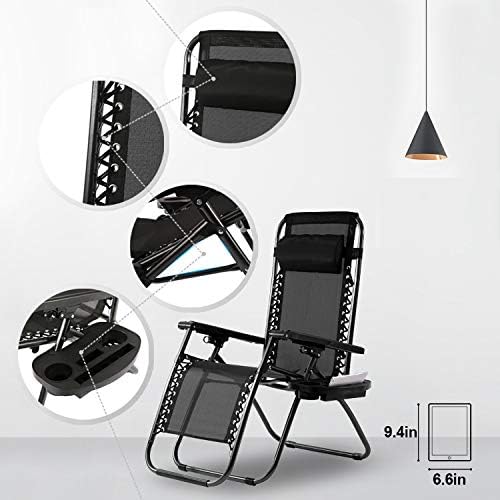 FDW Zero Gravity Lawn Lounge Chairs Set of 2 - Image 7