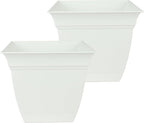 The HC Companies 10 Inch Eclipse Square Planter Pots by TheHCCompanies