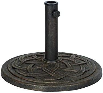 UBP18181-BR 18-Inch Cast Stone Umbrella Base, Made from Rust Free Composite - Image 4