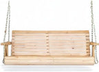 VINGLI Upgraded Patio Wooden Porch Swing - Image 9