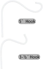 4 Inch Cast Iron Plant Hook – White Wall Mounted Plant Hanger Bracket - Image 3