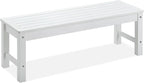Psilvam Outdoor Bench, Two Person Poly Lumber Porch Bench, Weatherproof Garden by PsilvamGardenFurniture