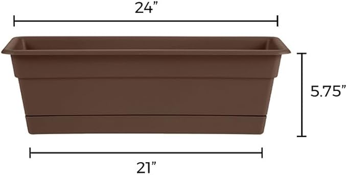 Bloem Dura Cotta Window Box Planter: 24" - Image 3