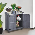 Yaheetech Garden Potting Bench Table, Outdoor Garden Horticultural Wooden - Image 5