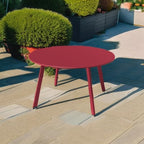Grand patio Round Steel Patio Coffee Table, Weather Resistant Outdoor Large - Image 6