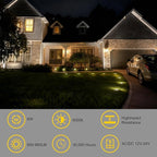 JESLED Outdoor Landscape Lights, 6W LED In Ground Well Lights, 12V 24V 3000K - Image 4