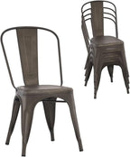 Nazhura Metal Dining Chair Farmhouse Tolix Style by NazhuraGoodCompanionAtHome