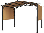 VEVOR 10 x 10 ft Outdoor Pergola, Arched Top Metal Pergola, Retractable Pergola - Image 10