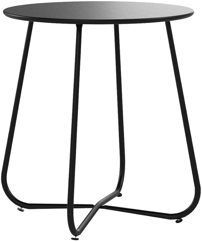 HollyHOME Round Metal Side Table, Rust-Resistant Patio Small Plant Stand - Image 5