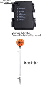 Battery Powered Garden Sports Ball Theme Party Stake Lights Basketball LED - Image 3