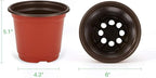 JERIA 200 Pack 6 Inch Plastic Nursery Pots Comewith Drainage Holes, Seedling - Image 2