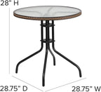 Flash Furniture Lila 28'' Round Glass Metal Table - Image 3
