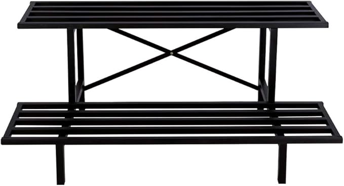 Zhongma 2 Tier Sturdy Metal Plant Stand Heavy Duty Plant Holder by Zhongma