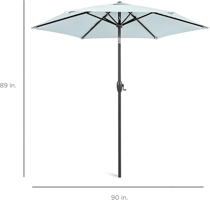 Best Choice Products 7.5ft Heavy-Duty Round Outdoor Market Table Patio Umbrella - Image 7