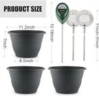 2 Pack 11 Inch Plant Pots with LED Grow Lights, Drainage Holes & Plug, Soil - Image 6