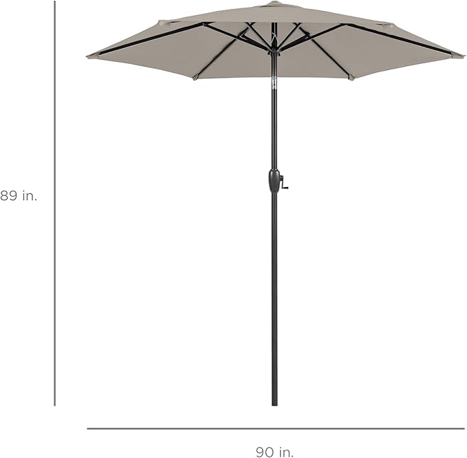 Best Choice Products 7.5ft Heavy-Duty Round Outdoor Market Table Patio Umbrella - Image 7