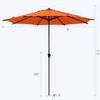 Abba Patio 9FT Lyon Outdoor Patio Umbrella Outdoor Table Umbrella - Image 3