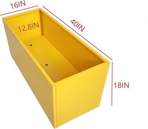 40" L x 16" W x 18" H Metal Large Rectangular Planter - Image 2
