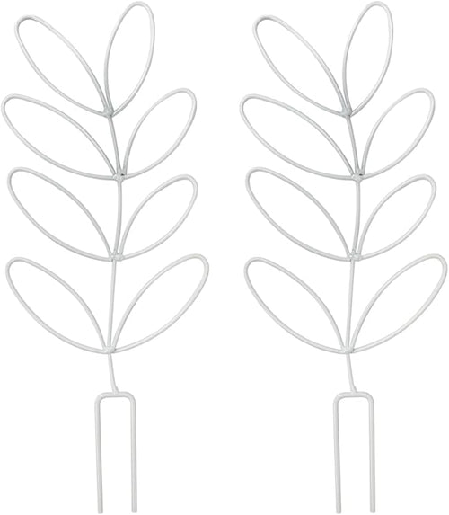 2Pack Indoor Plant Trellis Metal Wire Garden Trellis ，Small Climbing Leaf Shape by kvzvk
