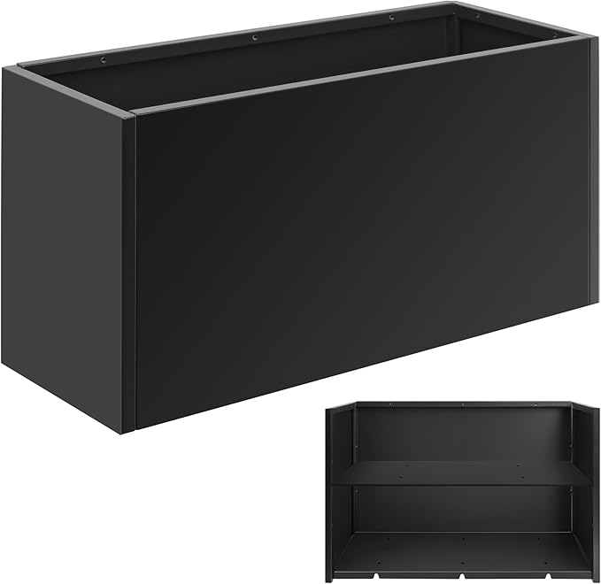 Metal Planter Box 30” x 12” x 16”, Tall Planter Box by Toriexon