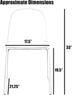 2xhome Modern Stackable Armless Dining Chair | Plastic Shell Seat - Image 3