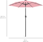 Best Choice Products 7.5ft Outdoor Solar Market Table Patio Umbrella - Image 7