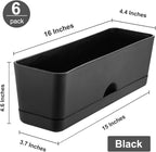 6 Pack Rectangle Planter 16x4.4 Inch Window Boxes Planters Rectangular Large - Image 5