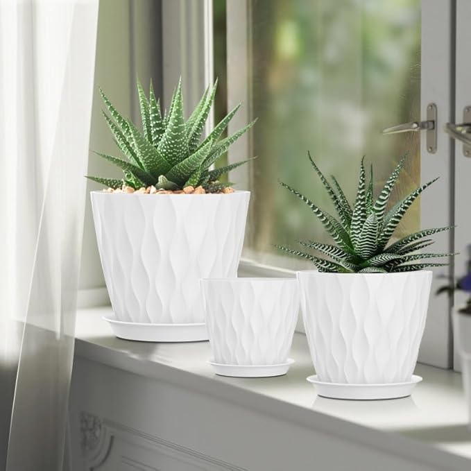 4/4.5/5/5.5/6/6.5/7 Inch Plant Pots, 7 Pack Flower Pots - Image 7