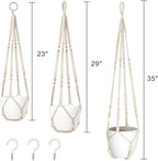 3 Pack Macrame Plant Hanger, Hanging Plant Holder, Boho Home Decor Hanging - Image 3
