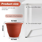 3 Pack Large 16 Inch Plastic Plant Pots - Image 2
