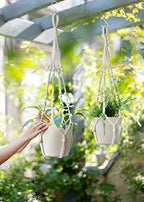 32inch Macrame Plant Holder, Indoor Hanging Planters - Image 3