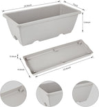 8pcs Window Box Planter, 17 Inches Flower Window Boxes, Rectangle Planters Box - Image 2