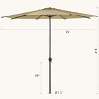 Abba Patio 11FT Lyon Outdoor Patio Umbrella Outdoor Table Umbrella - Image 7