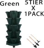 GameXcel Vertical Planter 5 Tier Stackable Planters Garden Planters Strawberry - Image 9